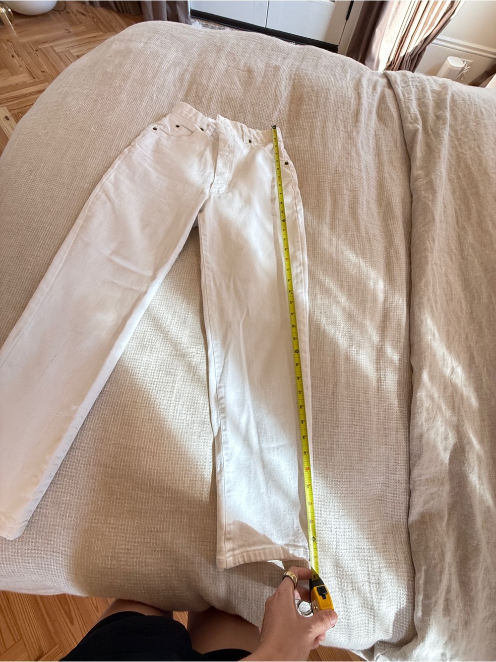 White Women's Straight-Leg Jeans - Picture 4 of 6